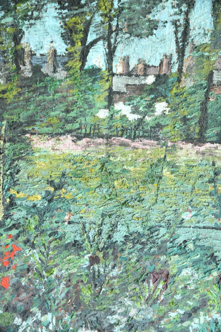 Early 20th century British School A Town Garden Oil on board