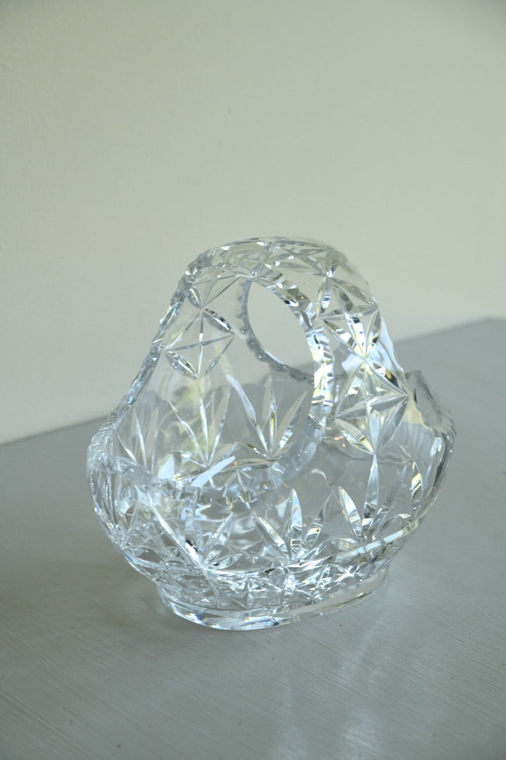 Cut Glass Basket