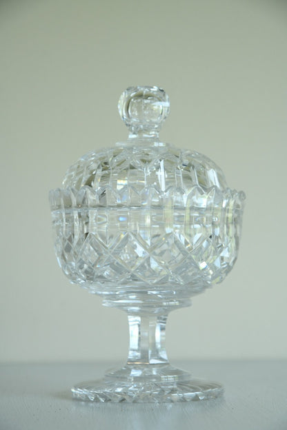 Quality Cut Glass Covered Dish