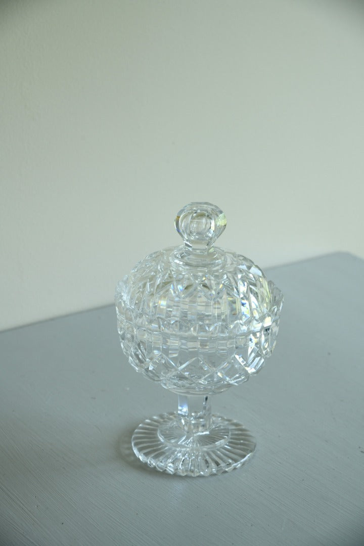 Quality Cut Glass Covered Dish