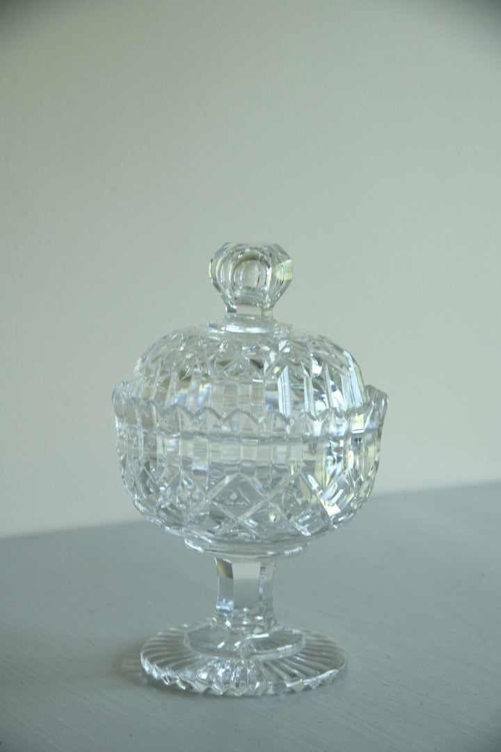 Quality Cut Glass Covered Dish