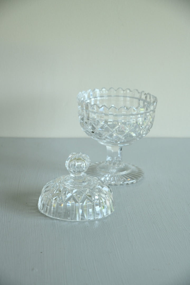 Quality Cut Glass Covered Dish