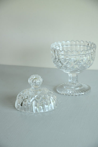 Quality Cut Glass Covered Dish