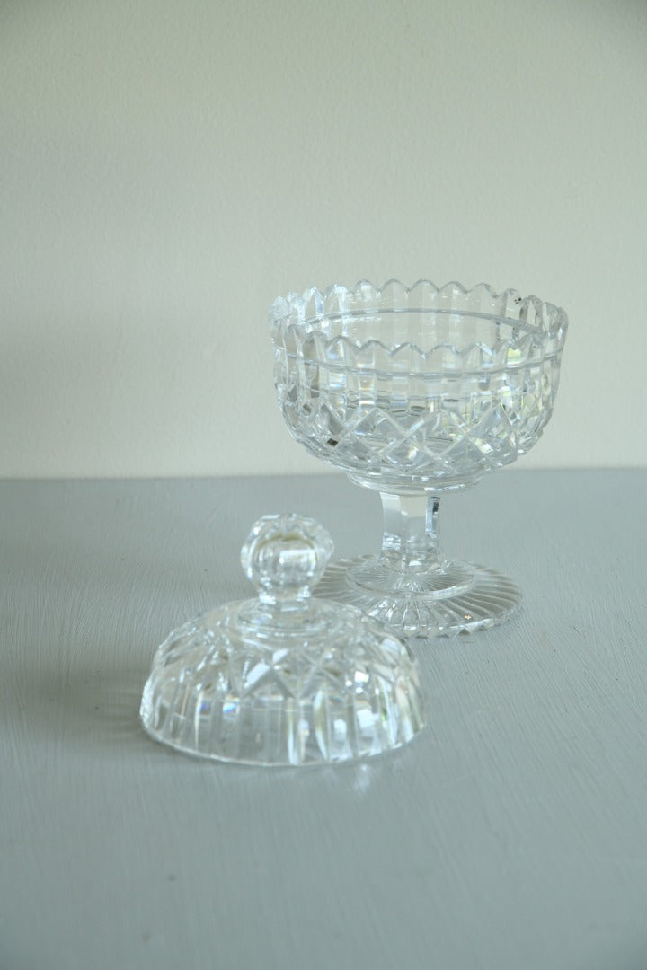 Quality Cut Glass Covered Dish