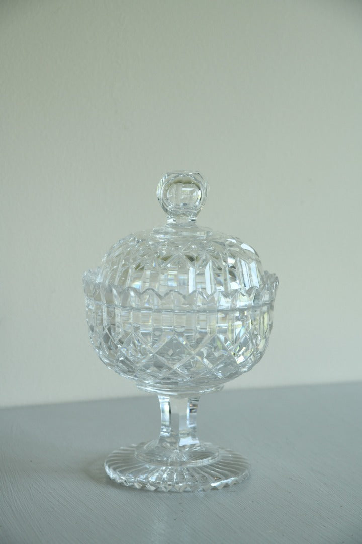 Quality Cut Glass Covered Dish