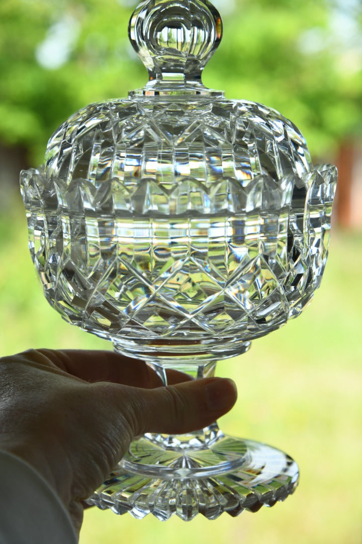 Quality Cut Glass Covered Dish