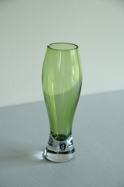 CJ Swedish Retro Green Glass Vase