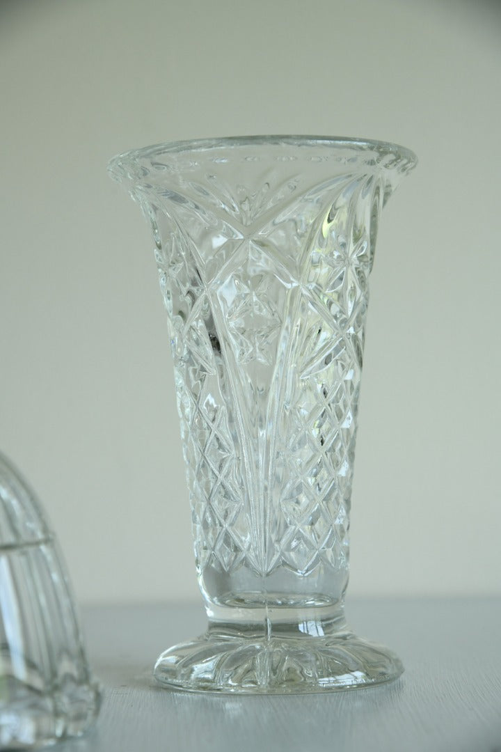 Glass Jelly Mould and Glass Vase