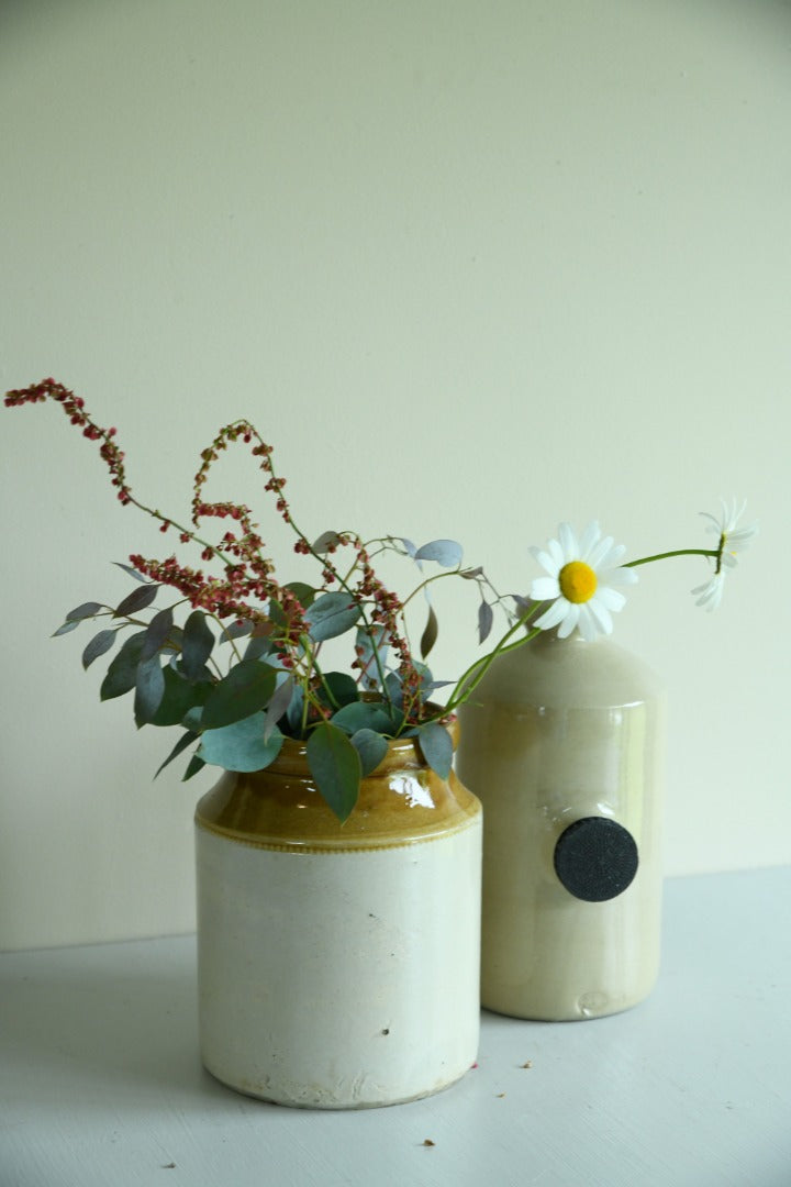 Stoneware Pot and Hot Water Bottle