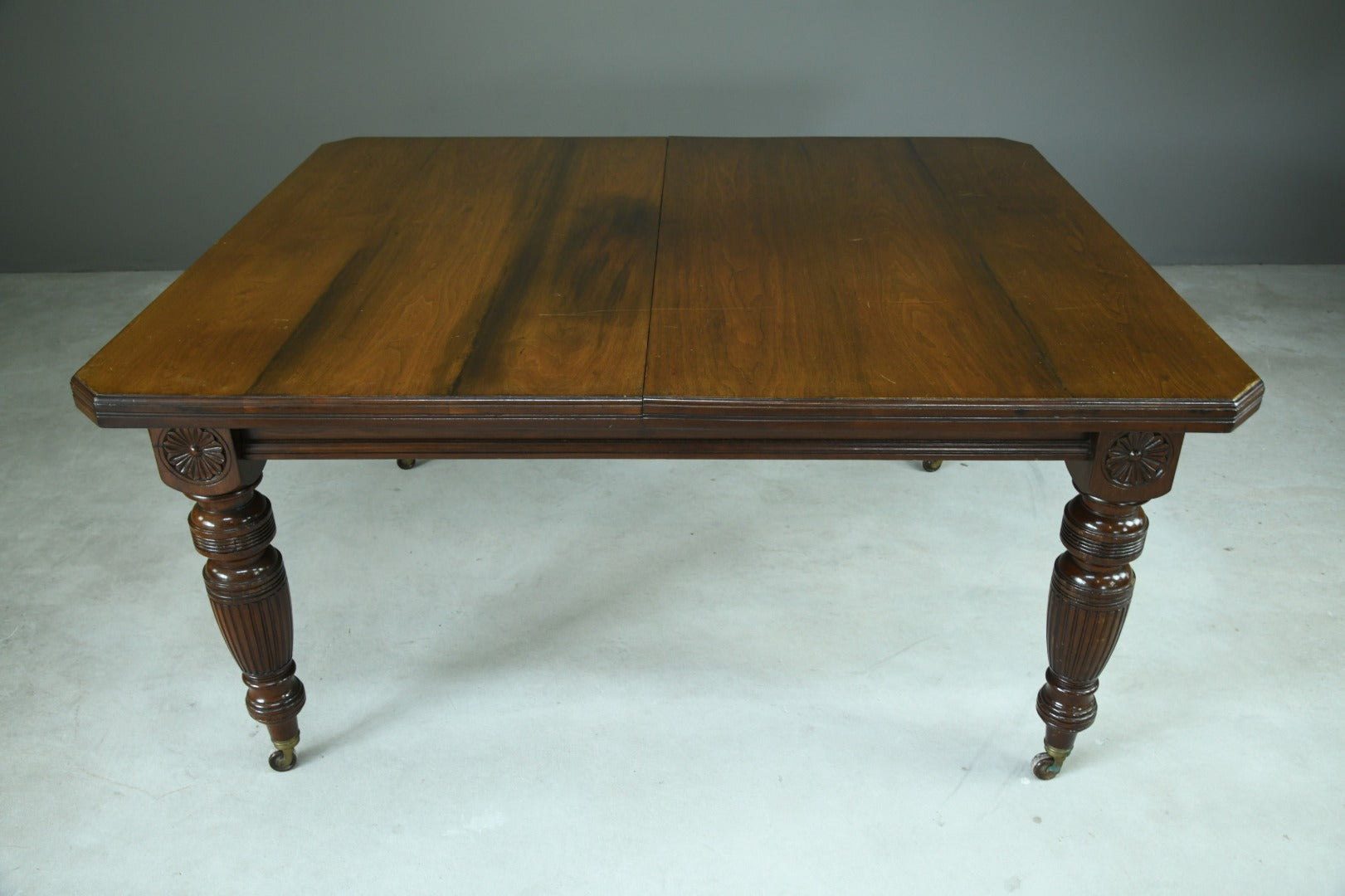 Antique Walnut Square Dining Table