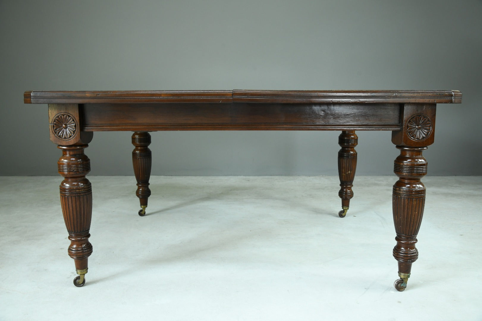 Antique Walnut Square Dining Table