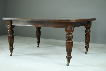 Antique Walnut Square Dining Table