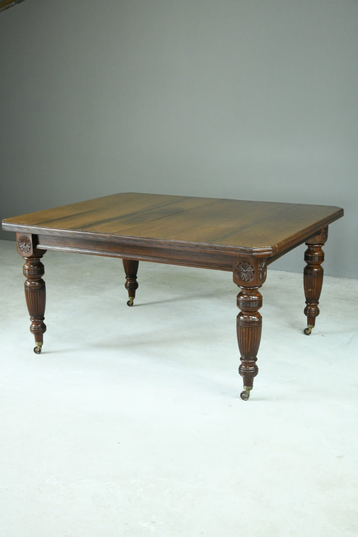 Antique Walnut Square Dining Table