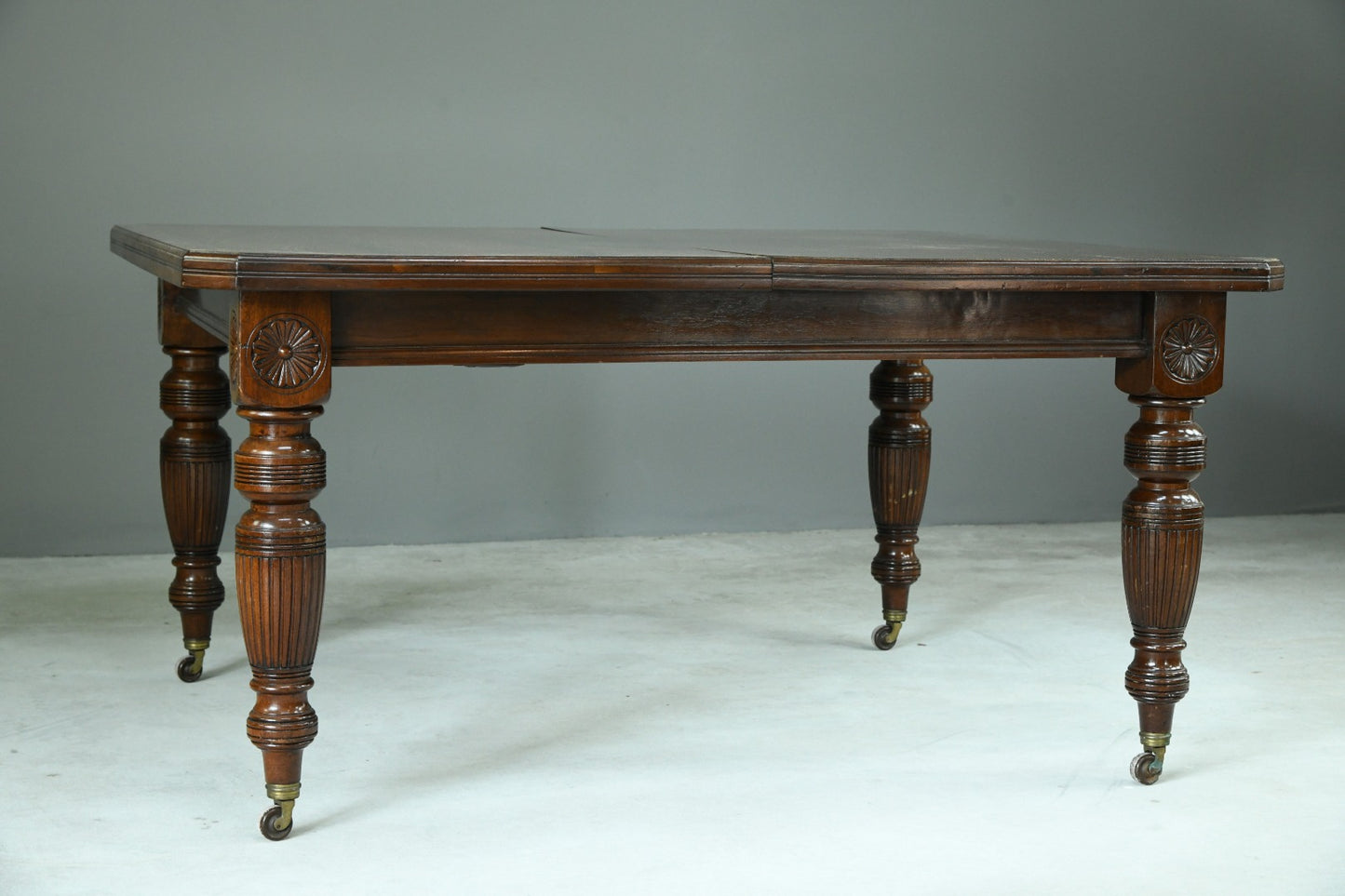 Antique Walnut Square Dining Table