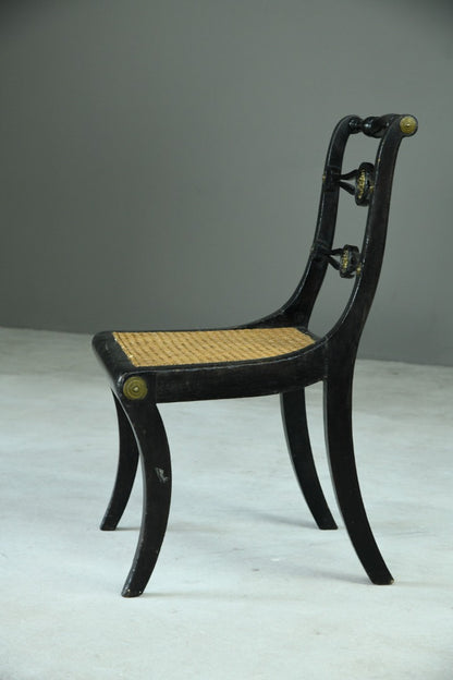 Single Ebonised 19th Century Chair
