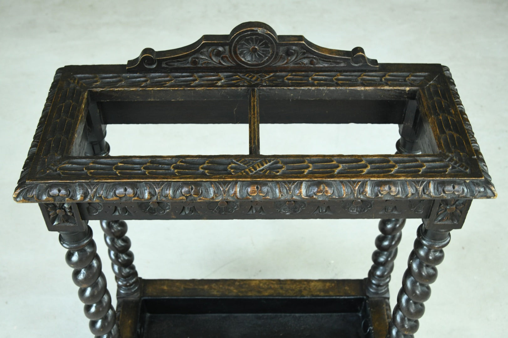 Victorian Carved Oak Stick Stand