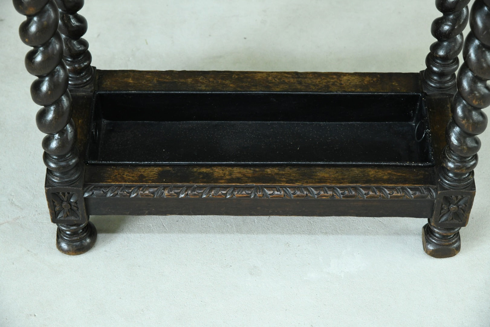 Victorian Carved Oak Stick Stand