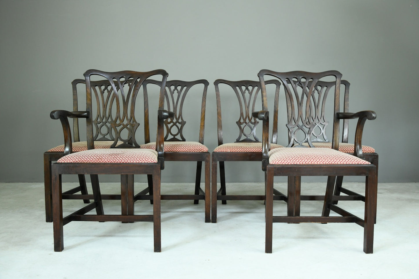 Set 6 Chippendale Dining Chairs