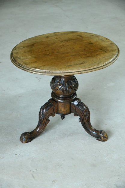 Small Antique Mahogany & Walnut Oval Side Table