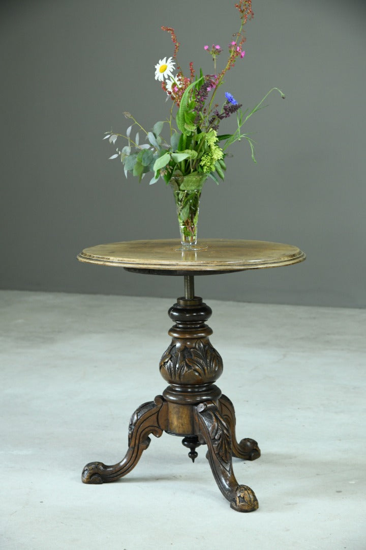 Small Antique Mahogany & Walnut Oval Side Table