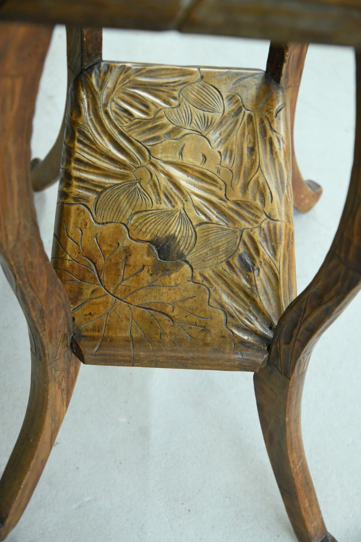 Liberty Carved Japanese Side Table