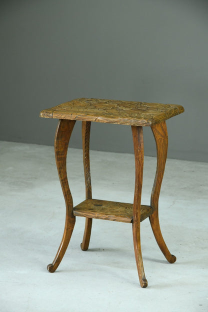 Liberty Carved Japanese Side Table