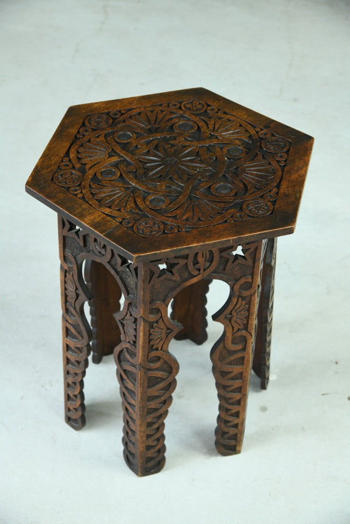 Moorish Chip Carved Octagonal Occasional Table