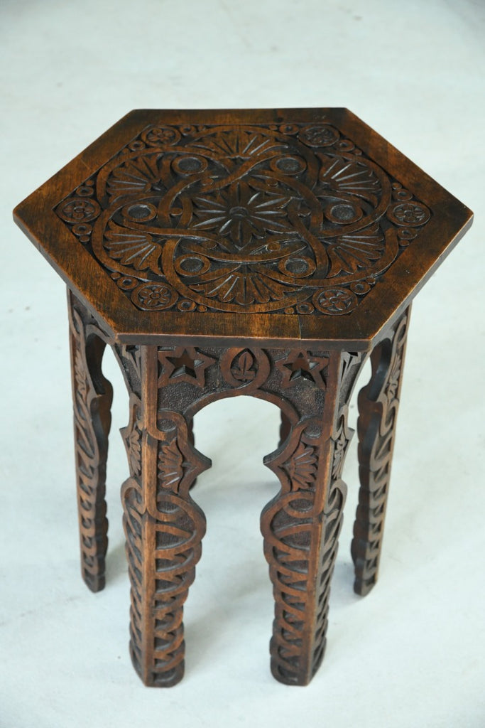 Moorish Chip Carved Octagonal Occasional Table
