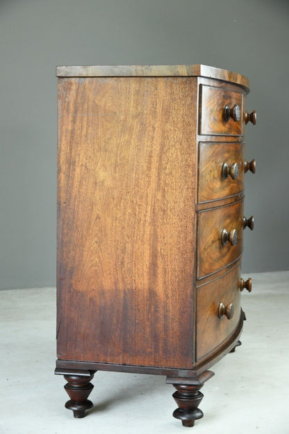 Antique Mahogany Bow Front Chest of Drawers