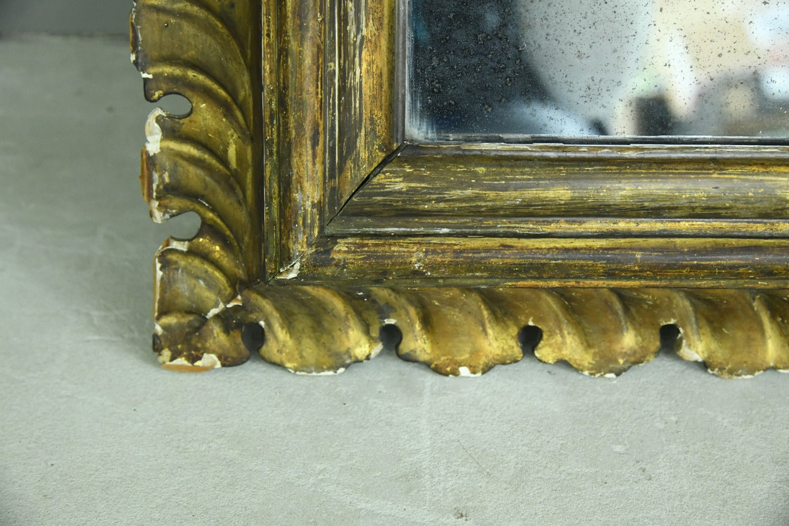 Antique Continental Gilt Mirror