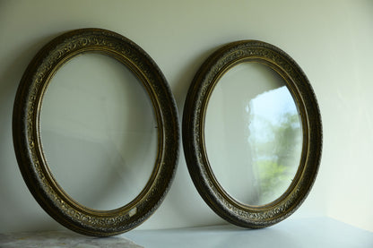 Pair Edwardian Oval Picture Frames