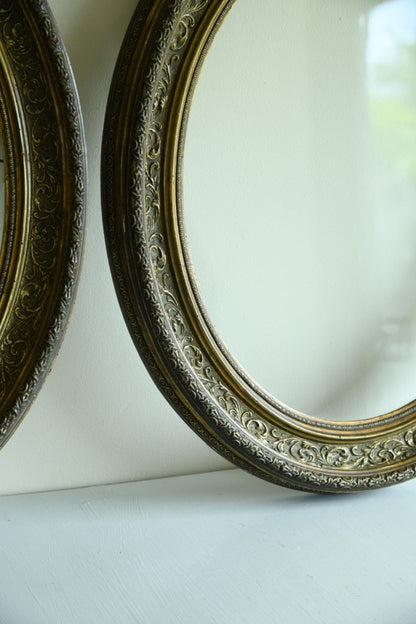 Pair Edwardian Oval Picture Frames