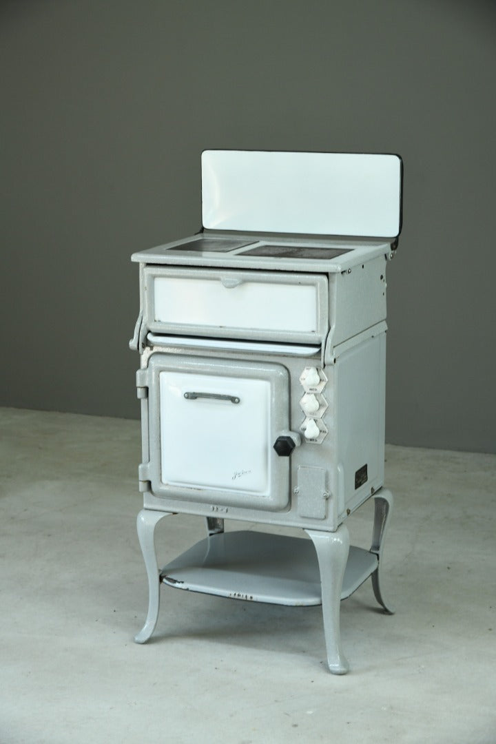 1930s Grey Enamel Electric Cooker