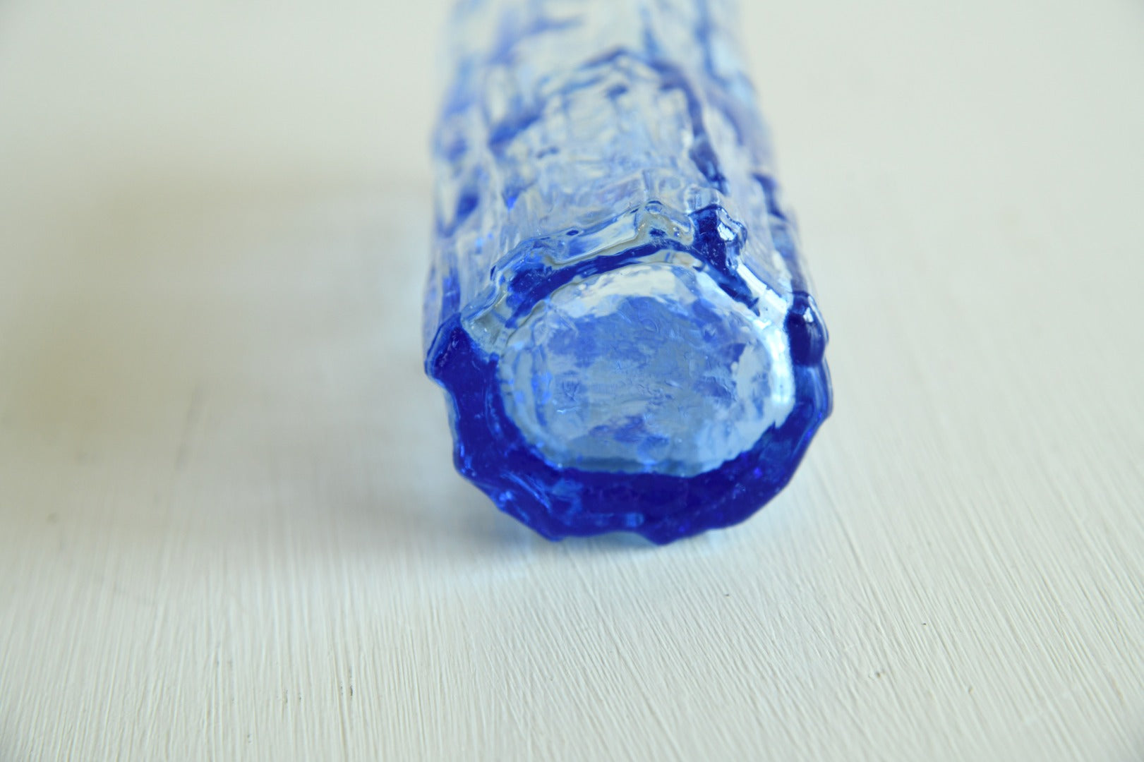 Blue Retro Ravenhead Glass Vase