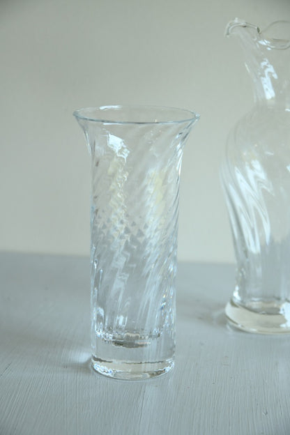 Pair Dartington Swirl Glass Vase