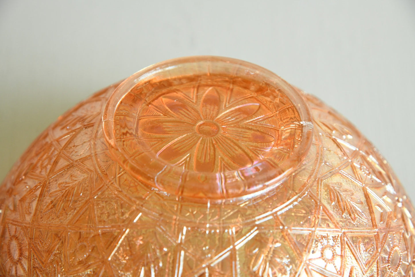 Orange Carnival Glass Bowl