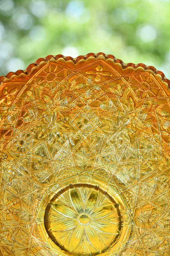 Orange Carnival Glass Bowl