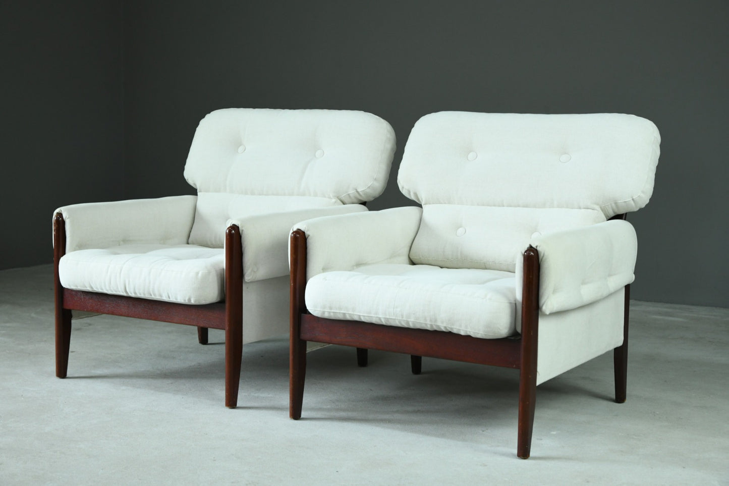 Pair Retro Style Armchairs