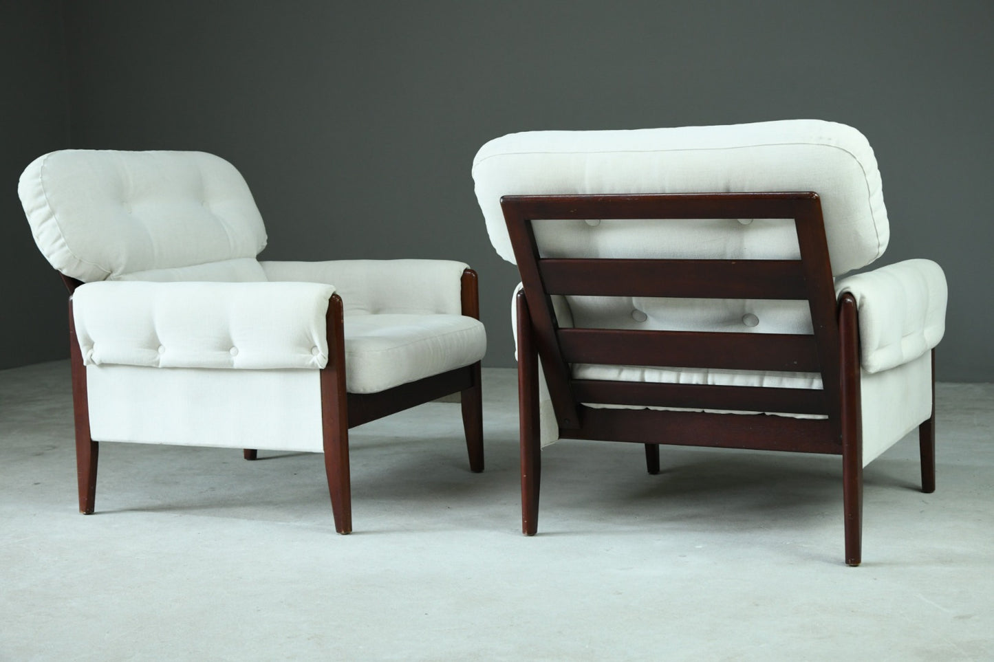 Pair Retro Style Armchairs