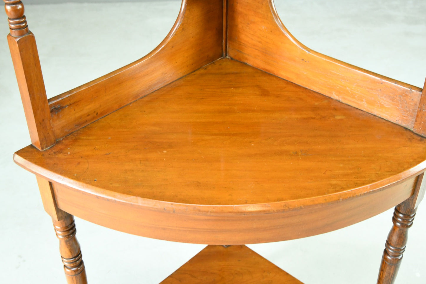 Stained Pine and Beech Corner Washstand