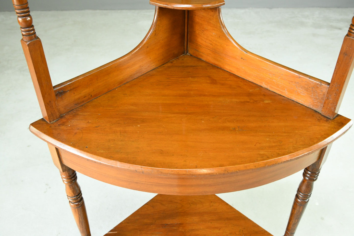 Stained Pine and Beech Corner Washstand