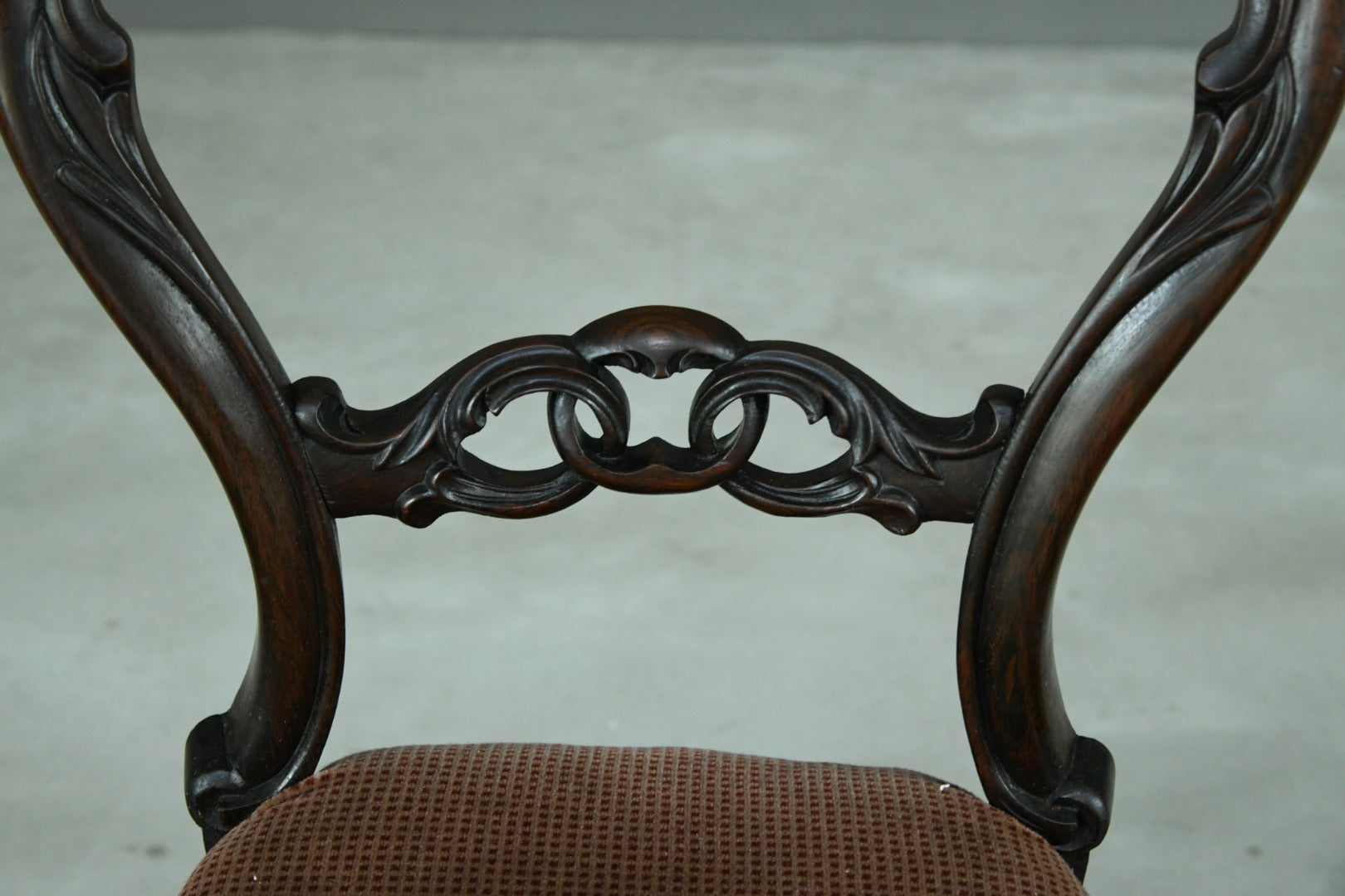 Set 4 Victorian Rosewood Balloon Back Dining Chairs