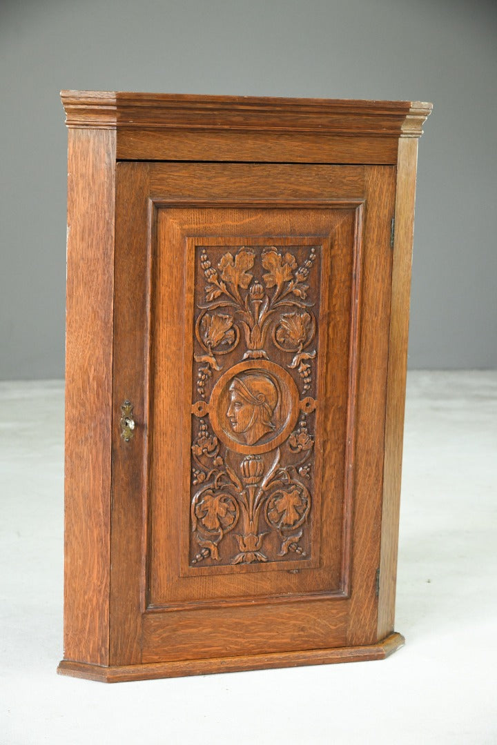 19th Century and Later Oak Corner Cupboard