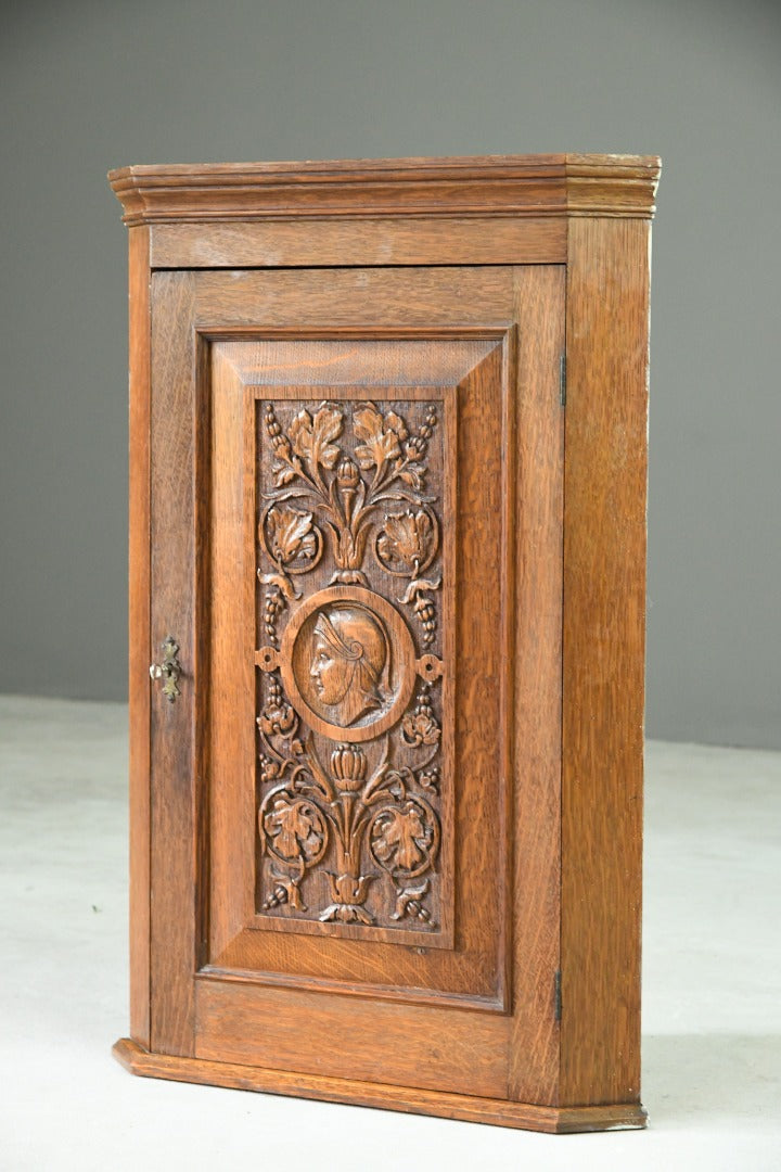 19th Century and Later Oak Corner Cupboard