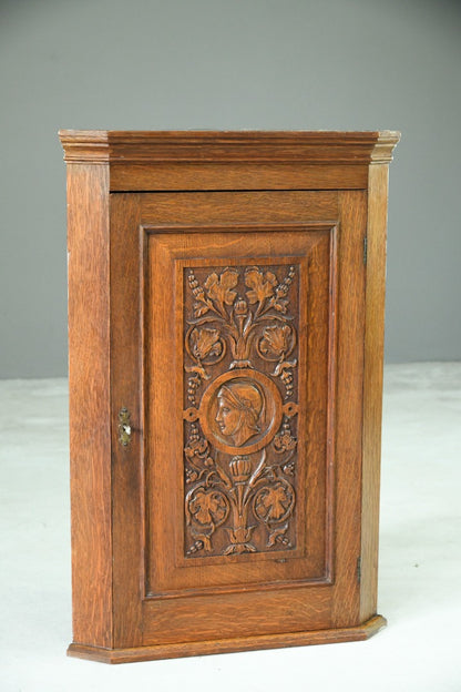 19th Century and Later Oak Corner Cupboard