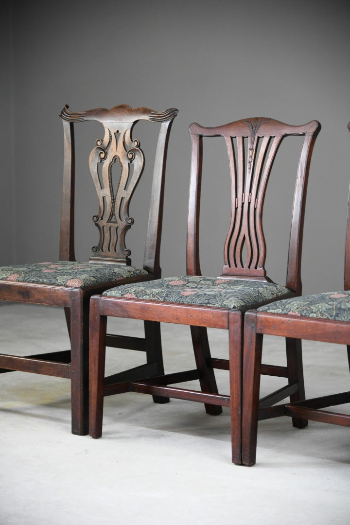 4 Antique Chippendale Style Mahogany Dining Chairs