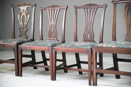 4 Antique Chippendale Style Mahogany Dining Chairs