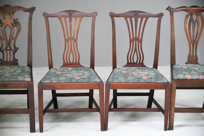 4 Antique Chippendale Style Mahogany Dining Chairs