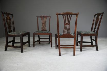 4 Antique Chippendale Style Mahogany Dining Chairs