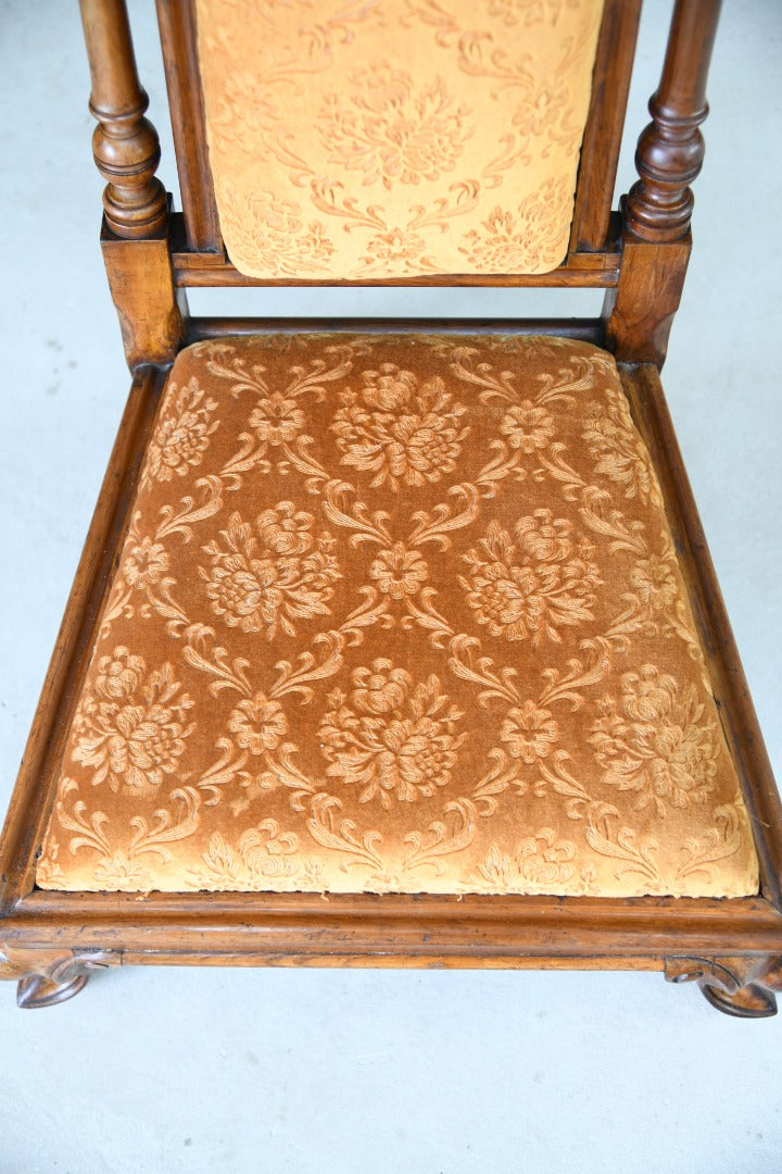 Victorian Walnut Prie Dieu Chair